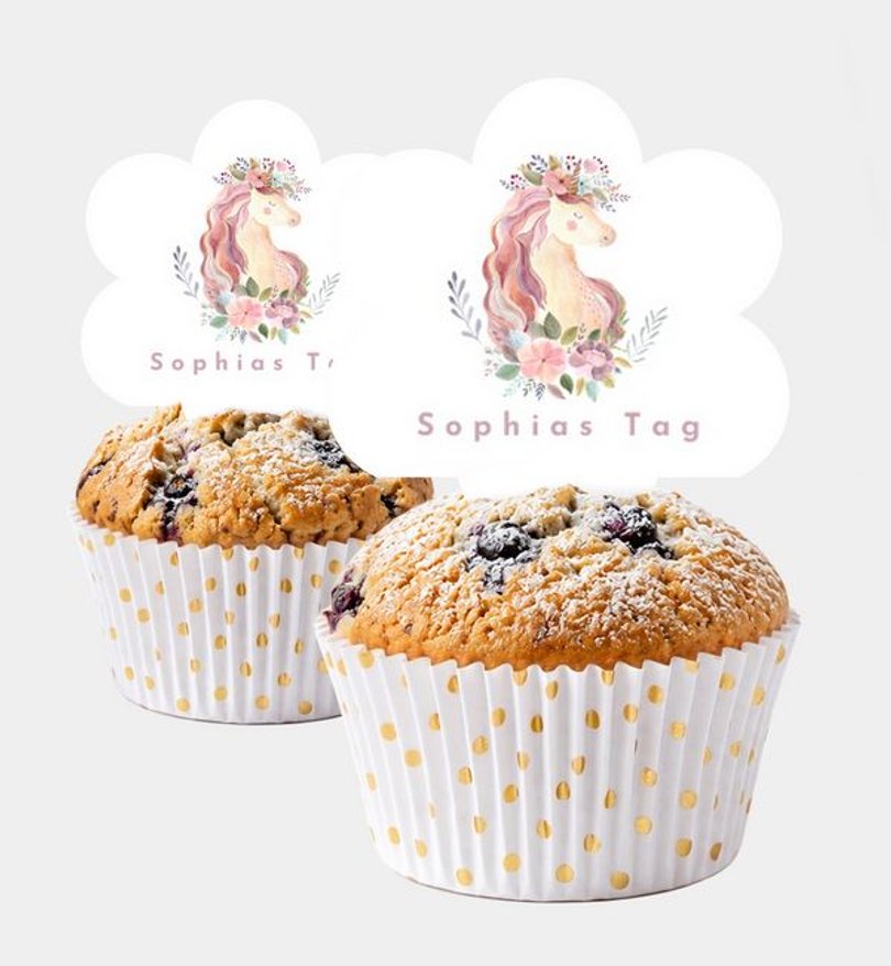 Muffintopper Kindergeburtstag Einhorn