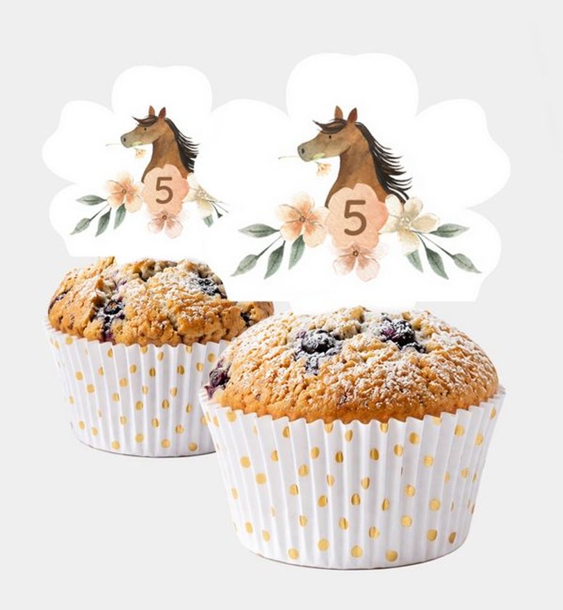 Muffintopper Kindergeburtstag Pferdemädchen