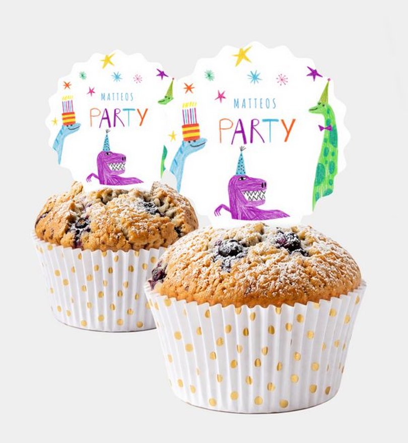 Muffintopper Kindergeburtstag Dino Party