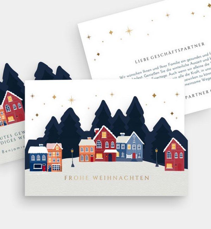Weihnachtskarte Weihnachten geschäftlich Winternacht