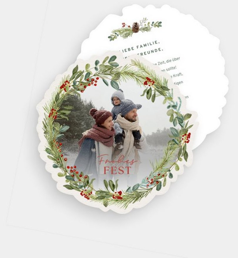 Weihnachtskarte Weihnachten/Privat Festive Wreath