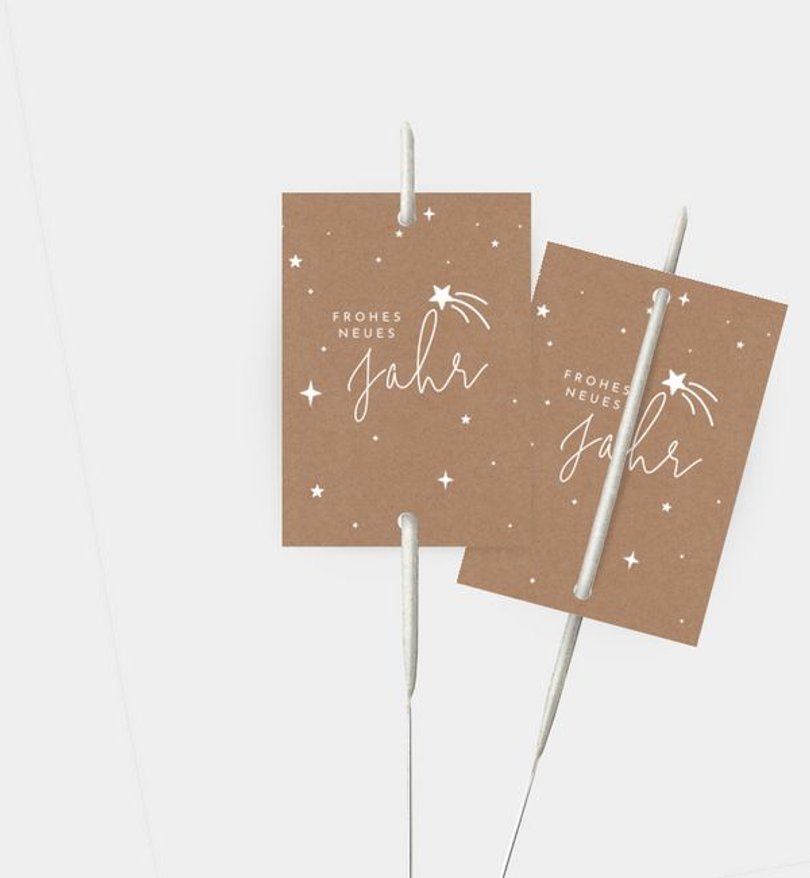 Wunderkerzenetikett Weihnachten Sternschnuppen für Dich