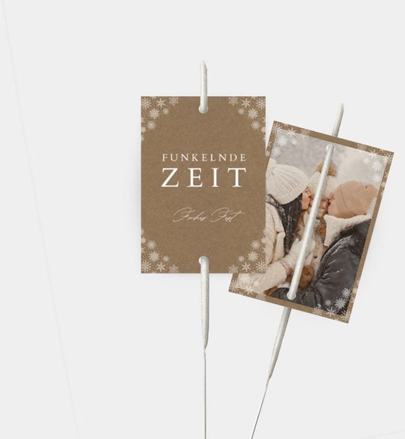 Wunderkerzenetikett Weihnachten Vintage Christmas
