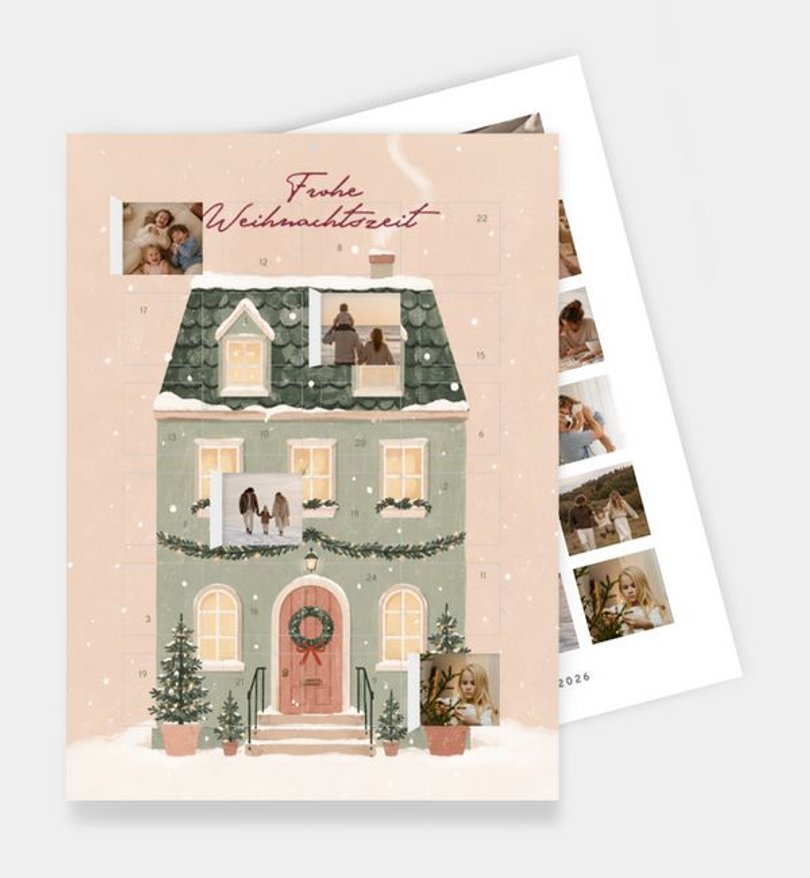 Foto-Adventskalender Weihnachten Weihnachtshaus