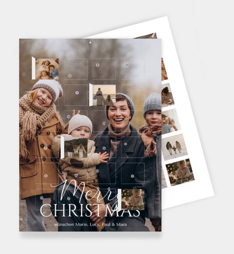 Foto-Adventskalender Weihnachten Edel