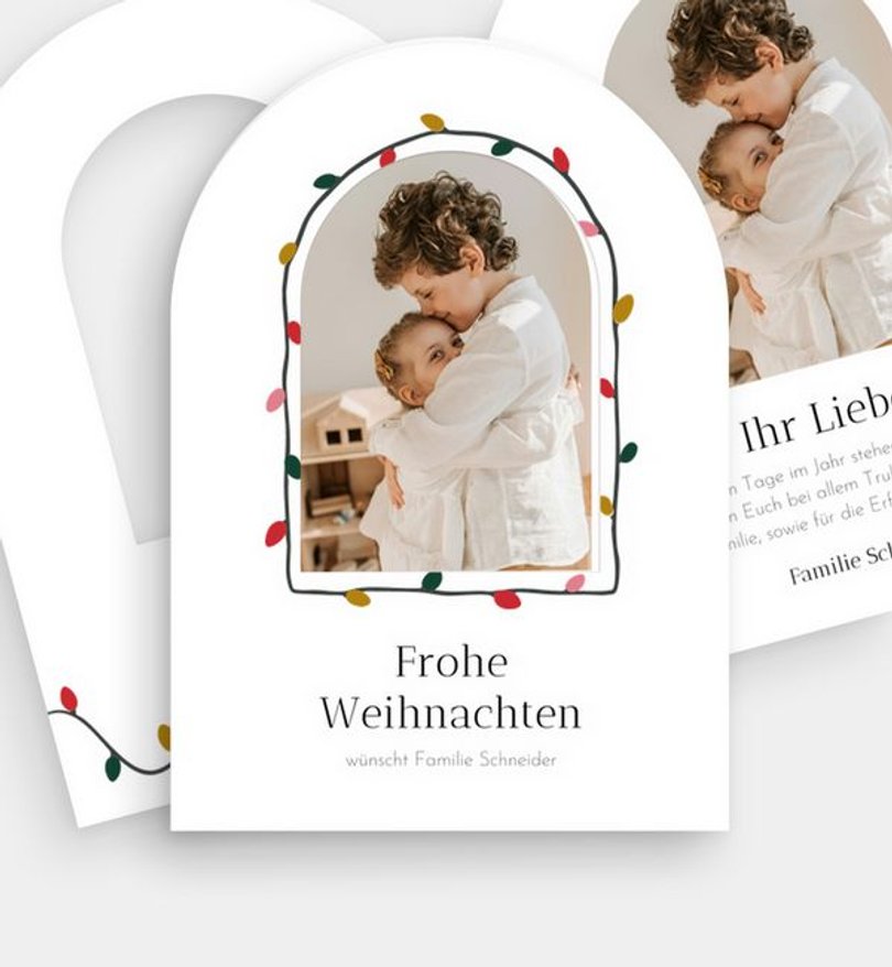 Weihnachtskarte Weihnachten/Privat Lichterkette