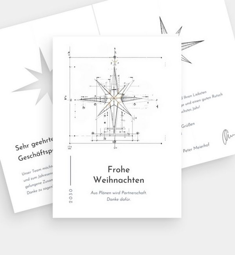 Weihnachtskarte Weihnachten geschäftlich Designed to Shine