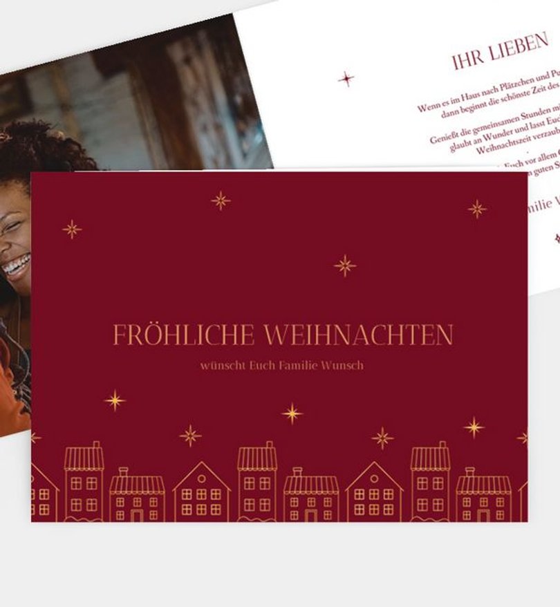 Weihnachtskarte Weihnachten/Privat Little Town · UNICEF