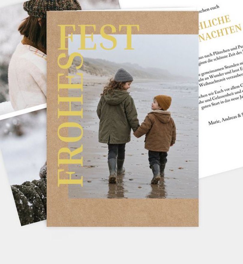 Weihnachtskarte Weihnachten/Privat Magic Christmas Kraft · UNICEF