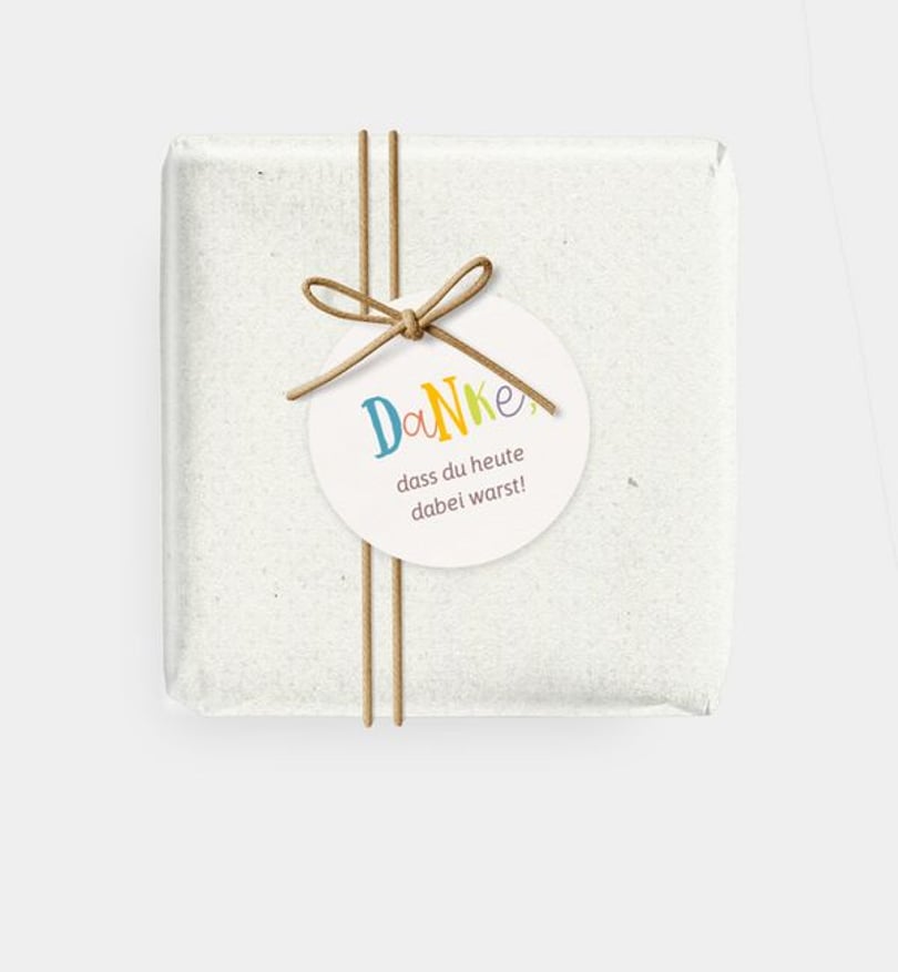 Geschenkanhänger Kindergeburtstag Bunte Buchstaben