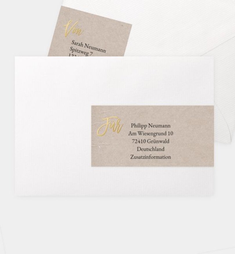 Adressaufkleber Hochzeit Golden Dreams