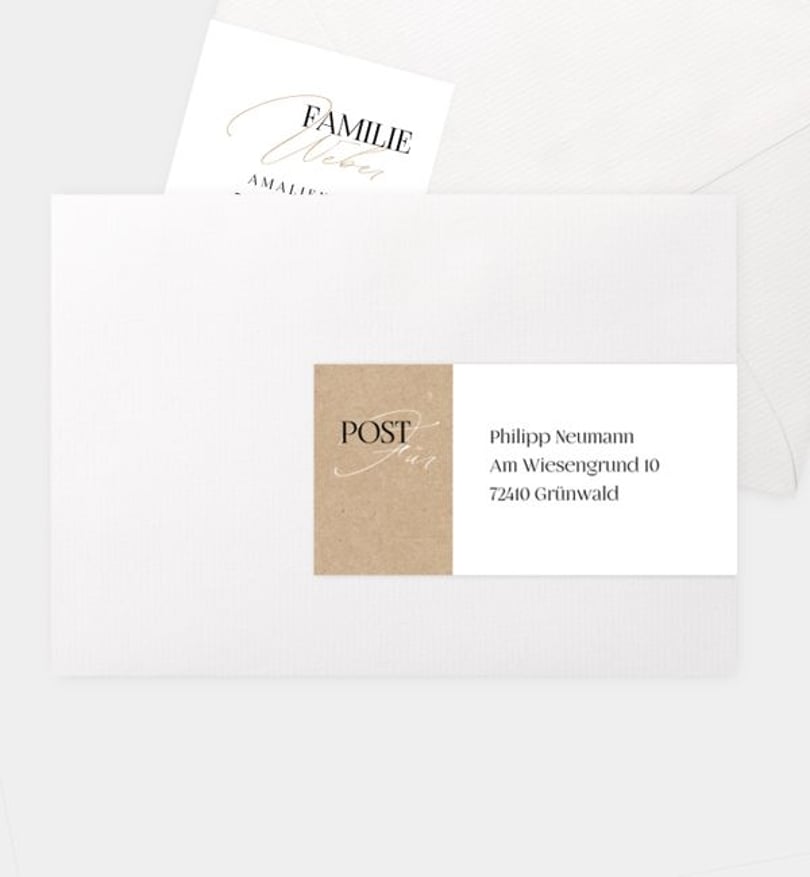 Adressaufkleber Taufe Dynamic elegance