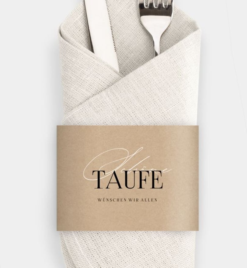 Besteck Servietten-Zubehör Taufe Dynamic elegance