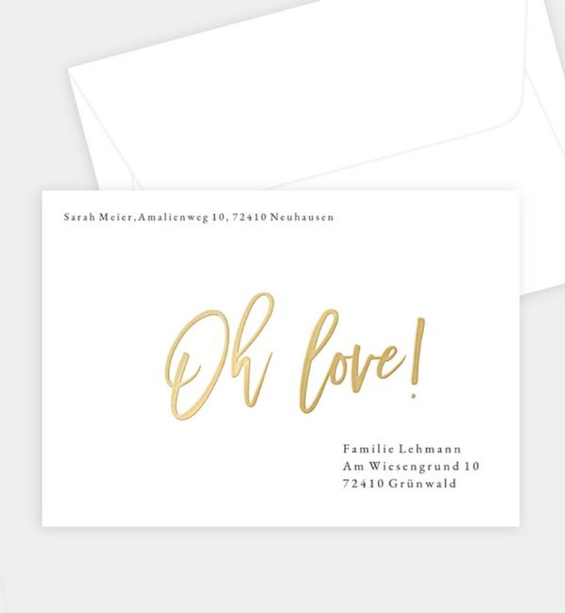 Briefumschlag Hochzeit Golden Dreams