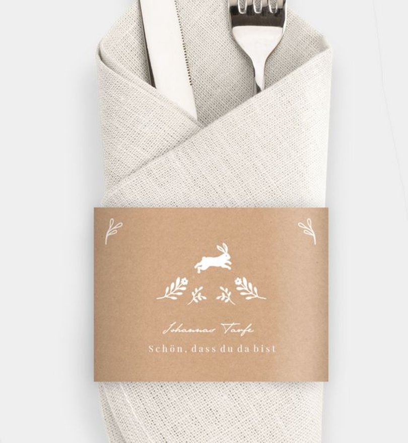 Besteck Servietten-Zubehör Taufe Nature Blessing · Vintage