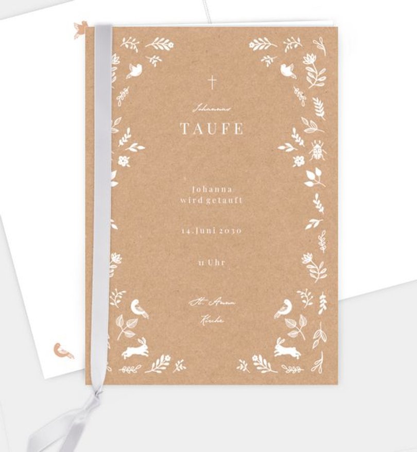 Kirchenheft Taufe Nature Blessing · Vintage