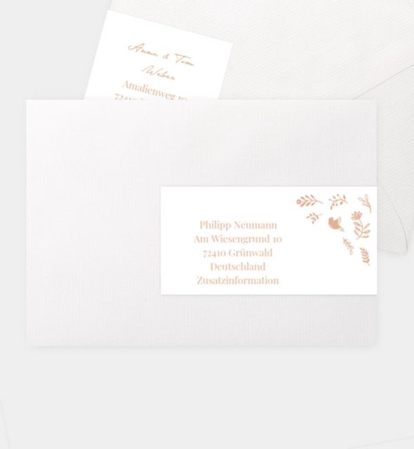 Adressaufkleber Taufe Nature Blessing · Vintage