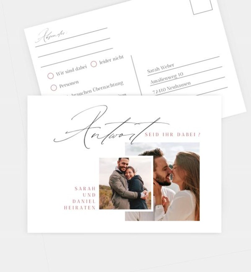 Antwortkarte Hochzeit Say Yes
