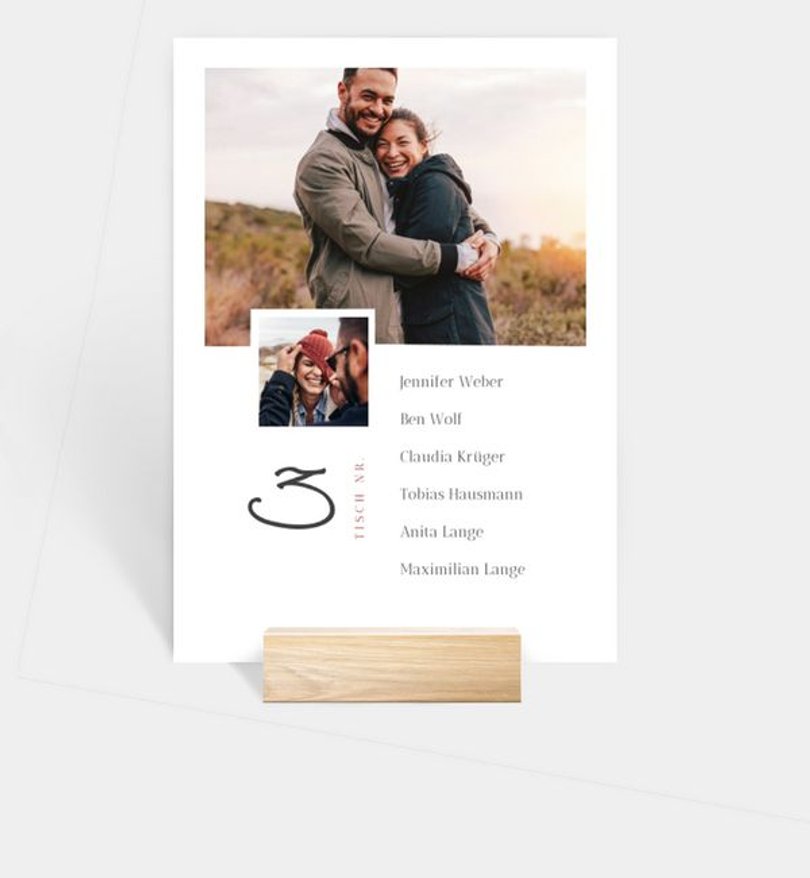 Gruppentischkarte Hochzeit Say Yes