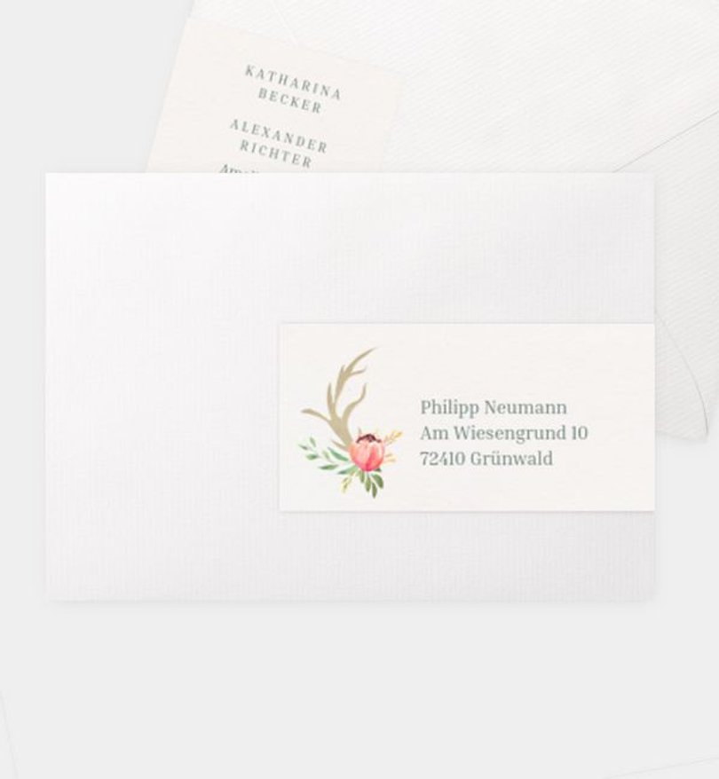 Adressaufkleber Hochzeit Oh Deer