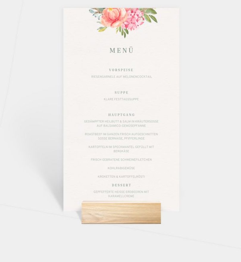 Menükarte Hochzeit Oh Deer