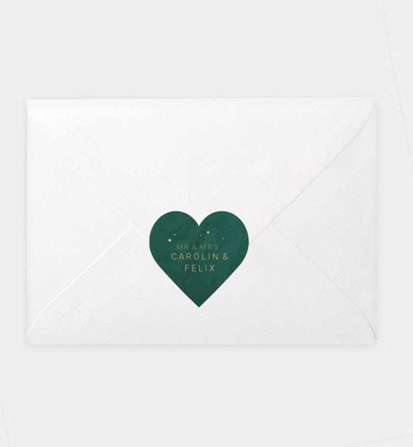 Siegelsticker Hochzeit Sparkling night