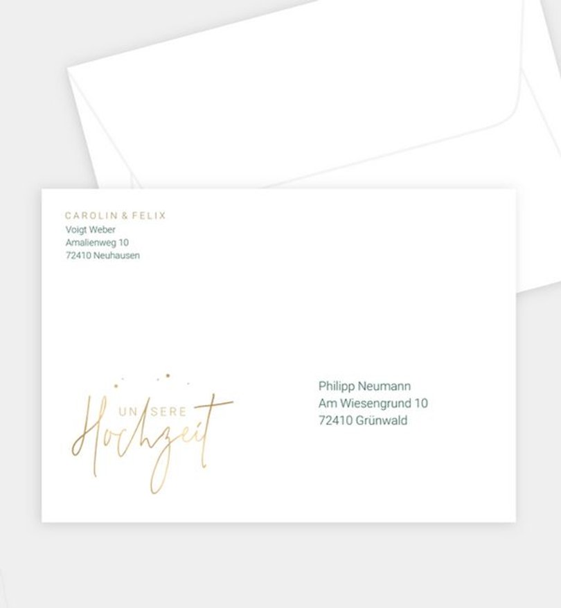 Briefumschlag Hochzeit Sparkling night