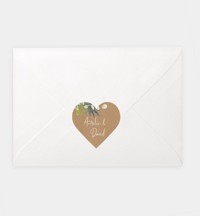 Siegelsticker Hochzeit Wiesenbouquet