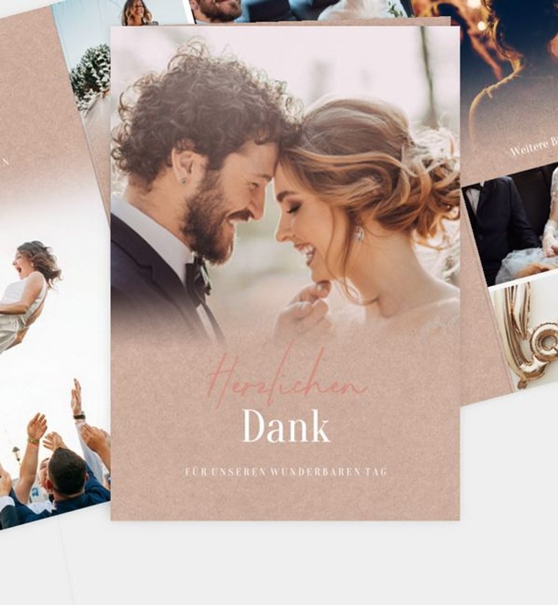 Dankeskarte Hochzeit Weicher Übergang