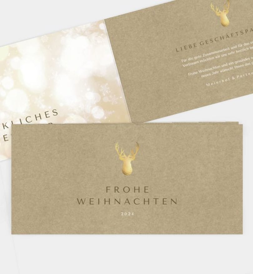 Weihnachtskarte Weihnachten/Geschäftlich Glänzender Gruß · Crafty