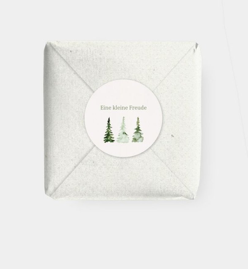 Geschenkaufkleber Geschäftlich Baumreigen