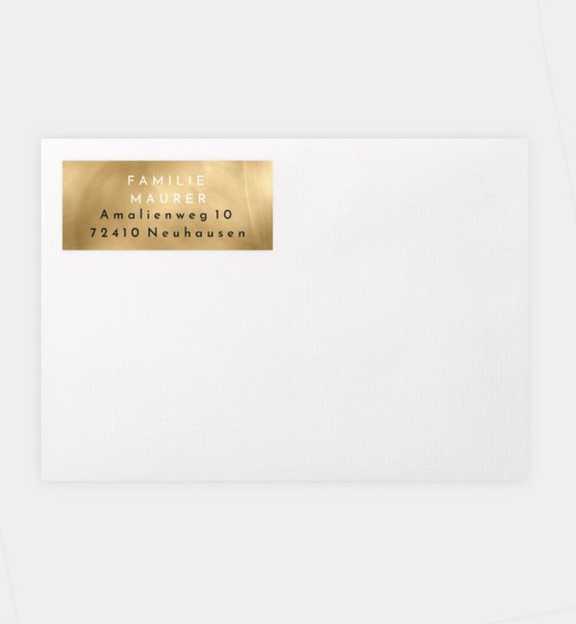 Absenderaufkleber Weihnachten Golden Tree · Classic
