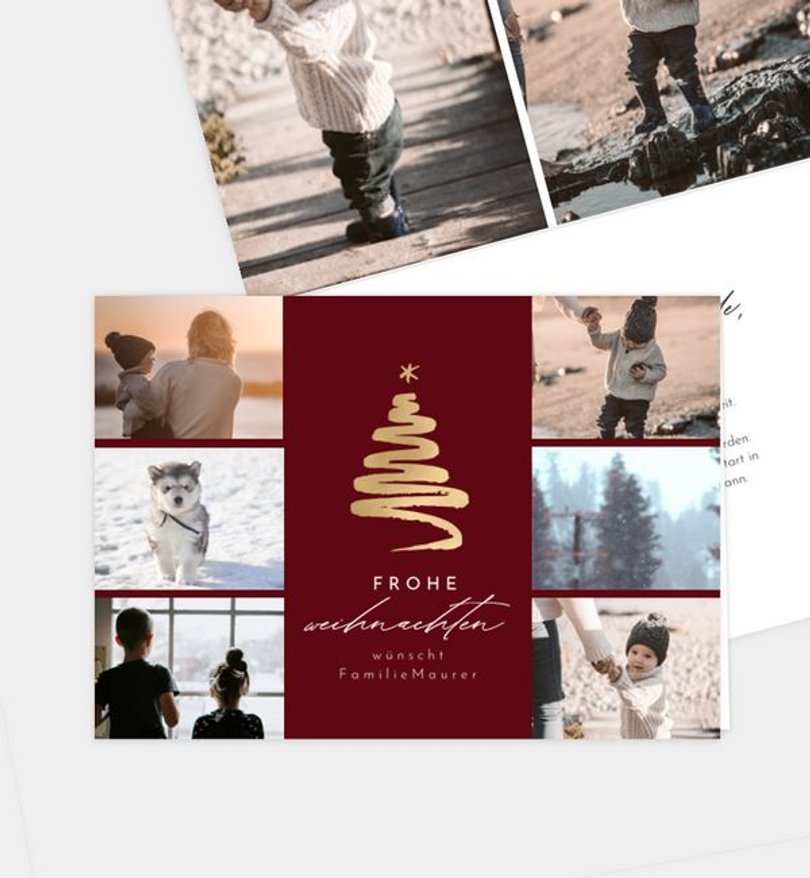 Weihnachtskarte Weihnachten/Privat Golden Tree · Classic