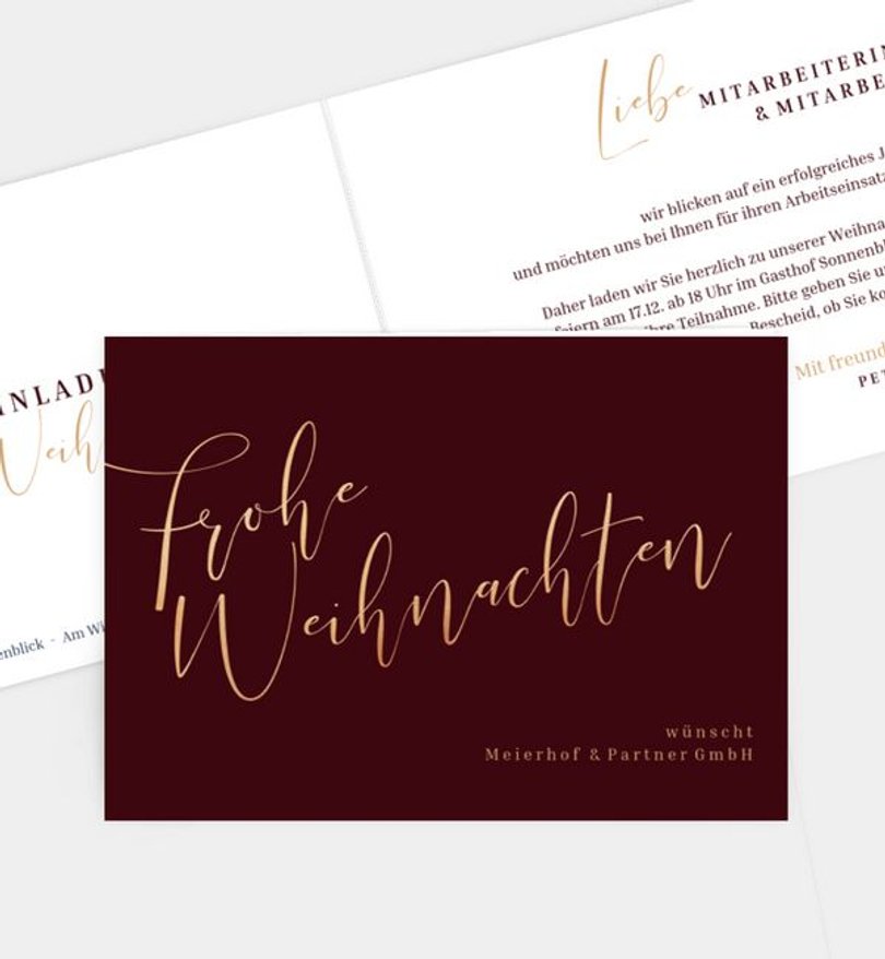 Weihnachtsfeier Weihnachtsfeier Feine Worte