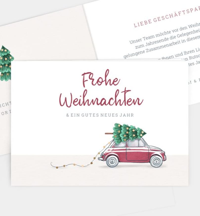 Weihnachtskarte Weihnachten/Geschäftlich On The Road