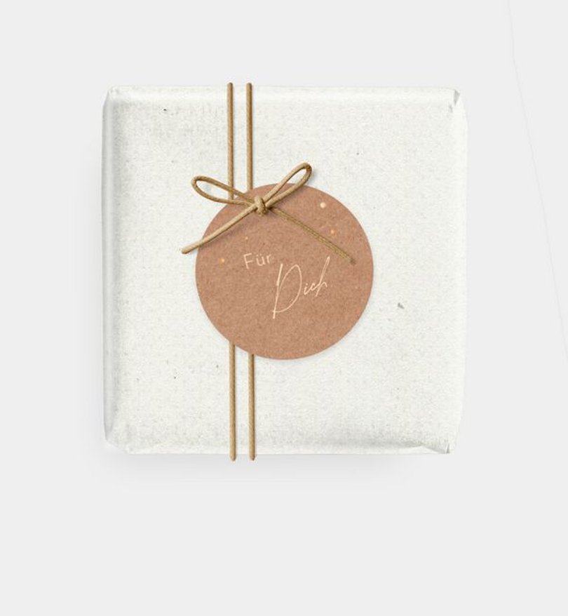 Geschenkanhänger Weihnachten Gold Dots