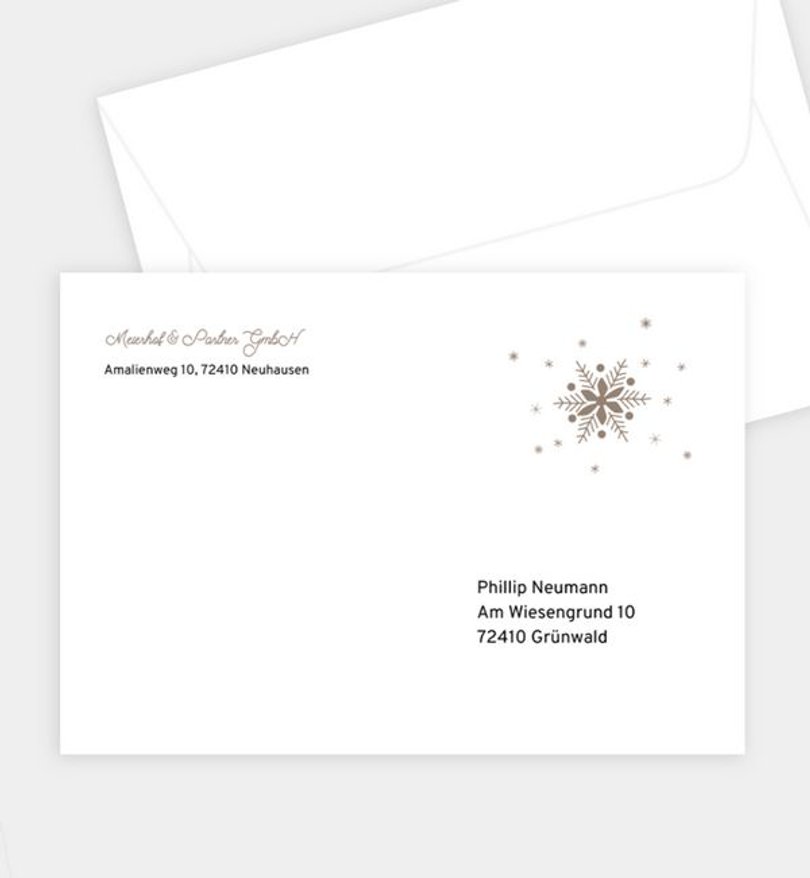 Briefumschlag Weihnachten Silent Night · Crafty