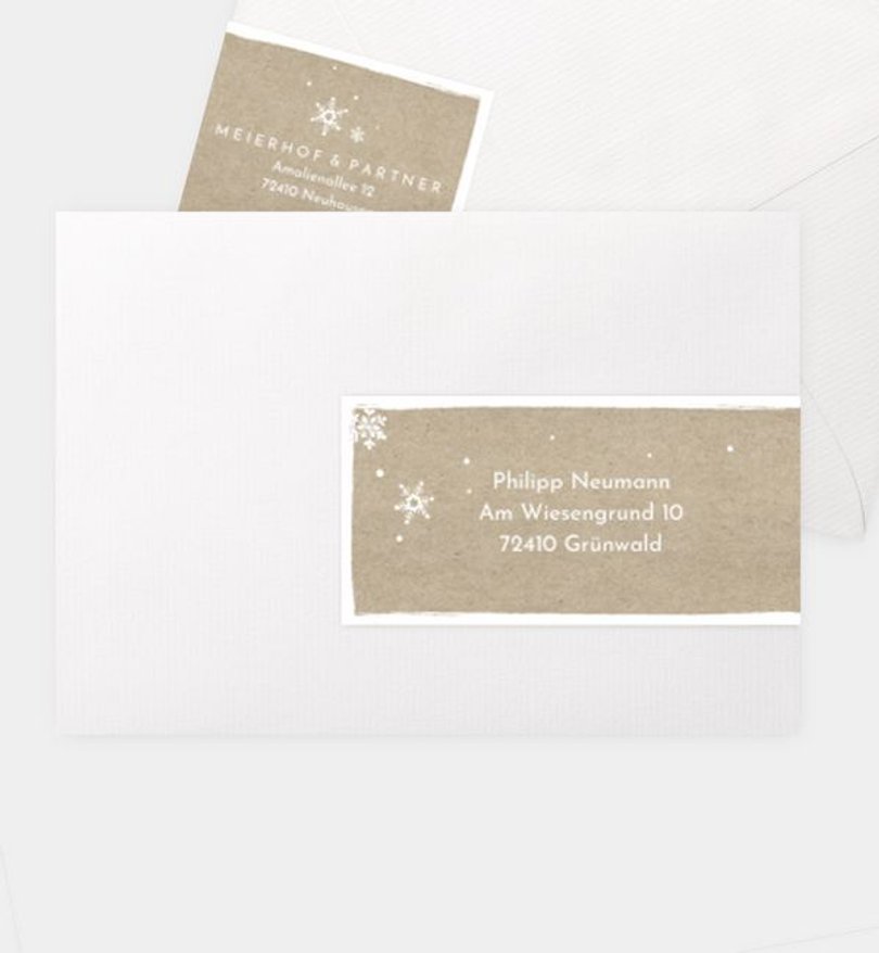 Adressaufkleber Geschäftlich Winterly Frame · Crafty