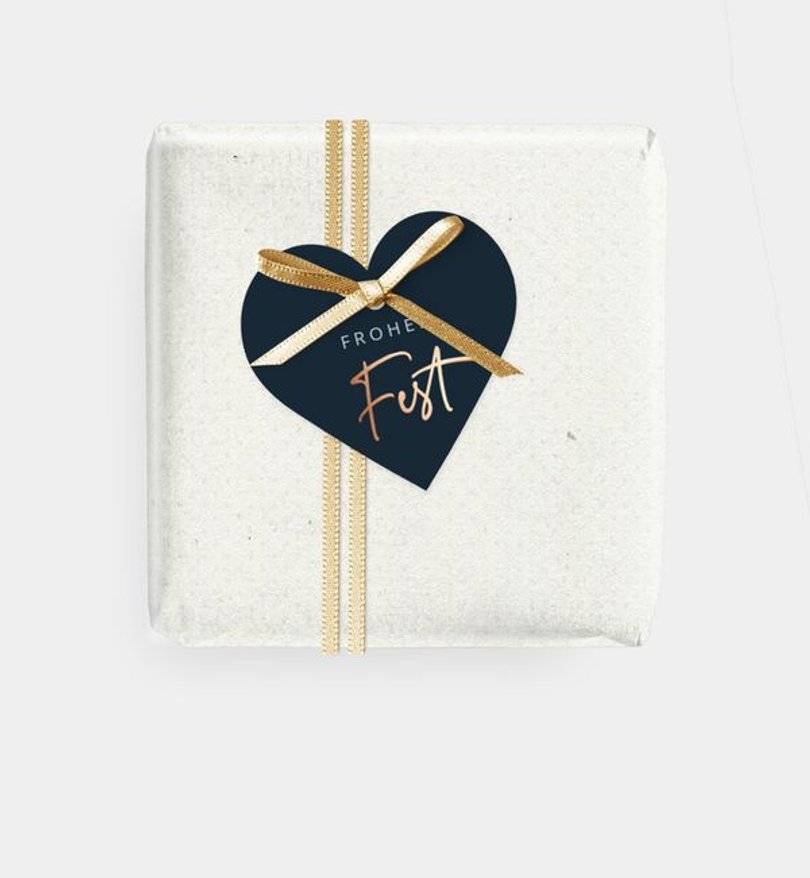 Geschenkanhänger Weihnachten Rose gold wishes
