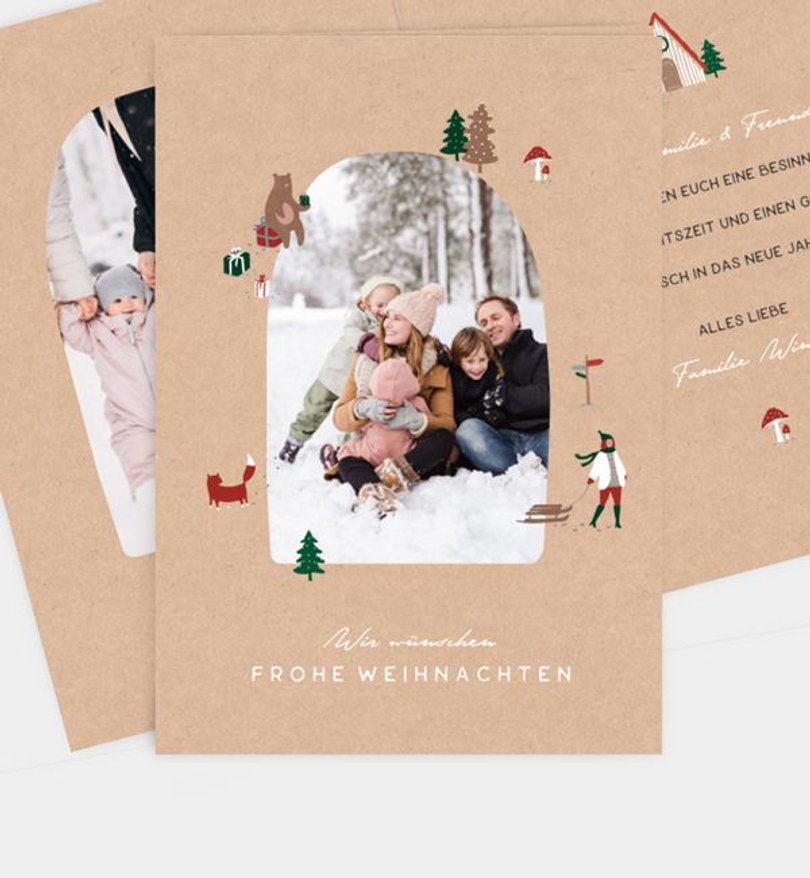 Weihnachtskarte Weihnachten/Privat Märchenwald