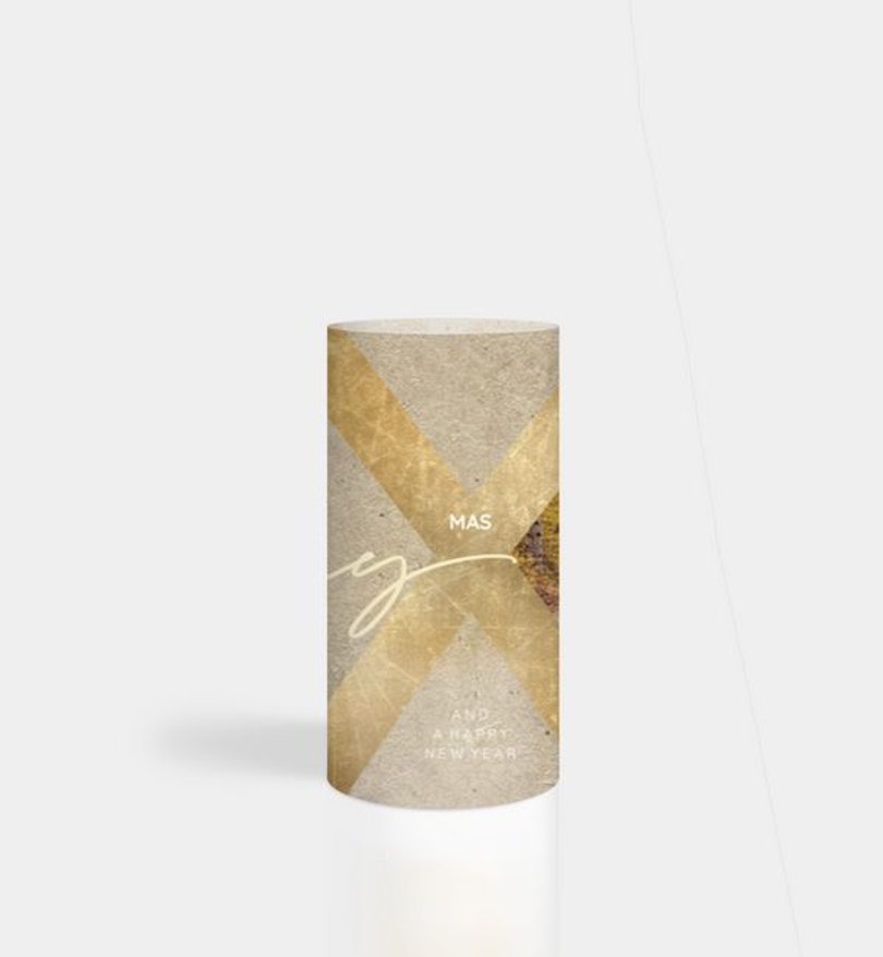Windlichtkarte Weihnachten X-mas