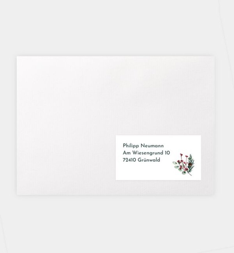 Empfängeraufkleber Geschäftlich Crafty green · Vintage