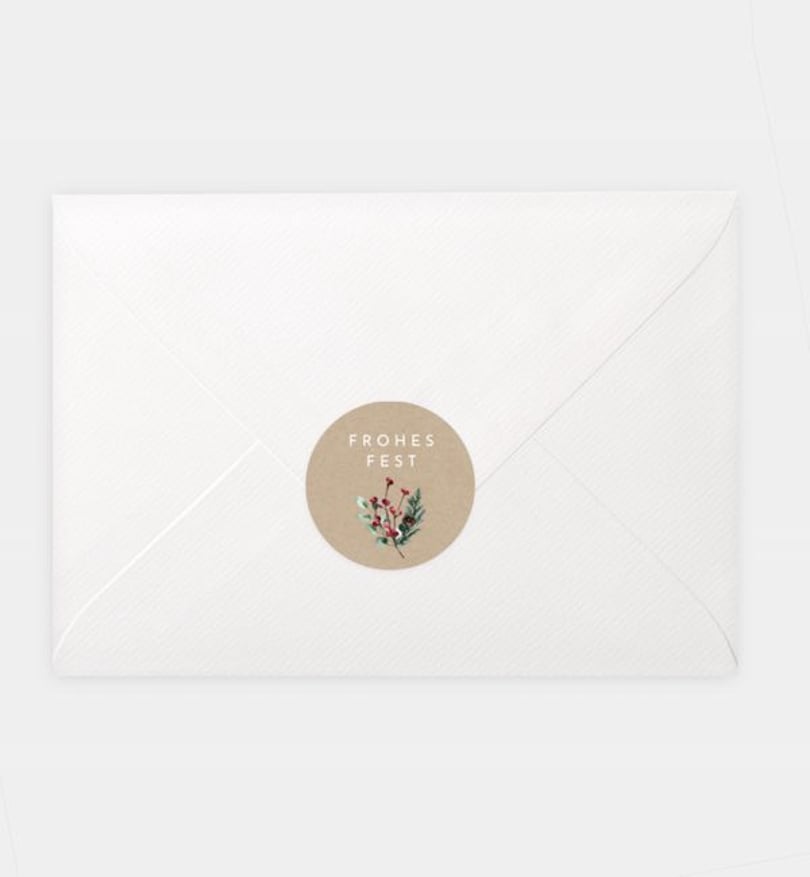 Siegelsticker Weihnachten Geschäftlich Crafty green · Vintage