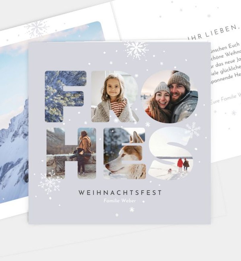Weihnachtskarte Weihnachten/Privat Großes Fotofest