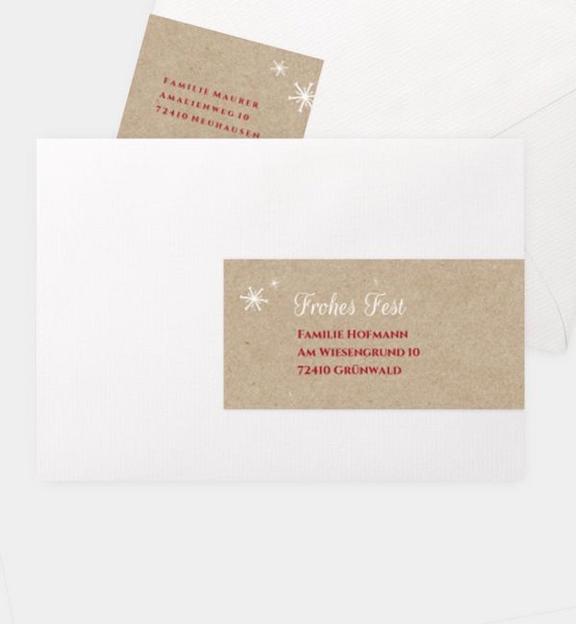 Adressaufkleber Weihnachten Crafty and Snowflakes