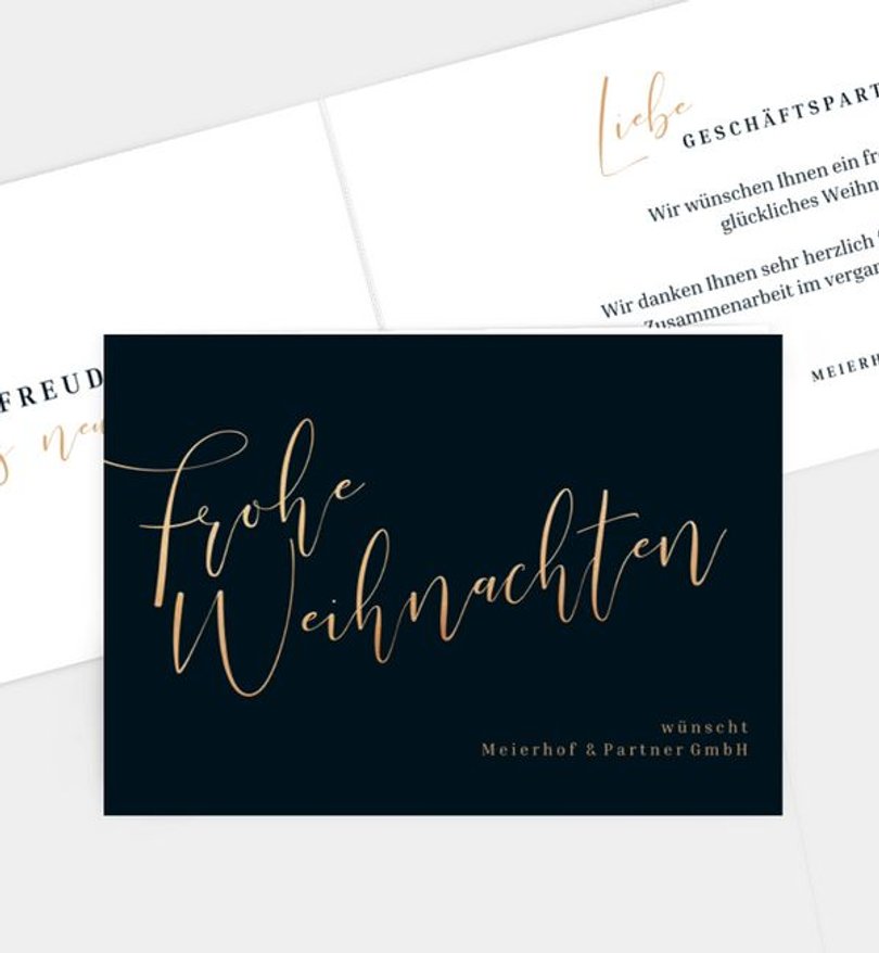 Weihnachtskarte Weihnachten geschäftlich Feine Worte