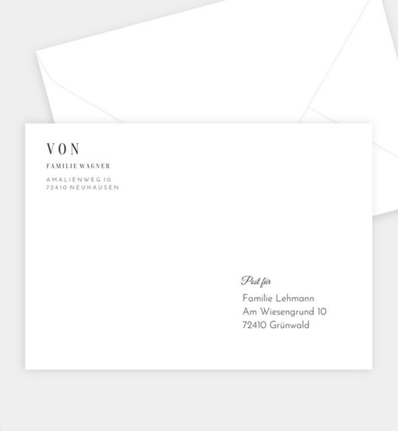 Briefumschlag Weihnachten Modern Typo