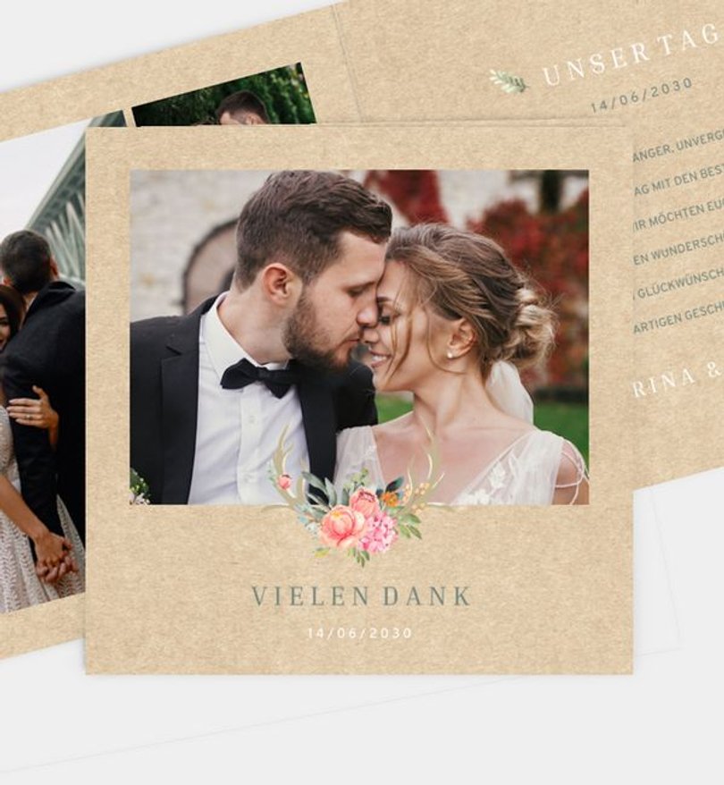 Dankeskarte Hochzeit Oh Deer