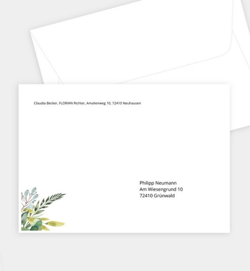 Briefumschlag Hochzeit Wooden Love