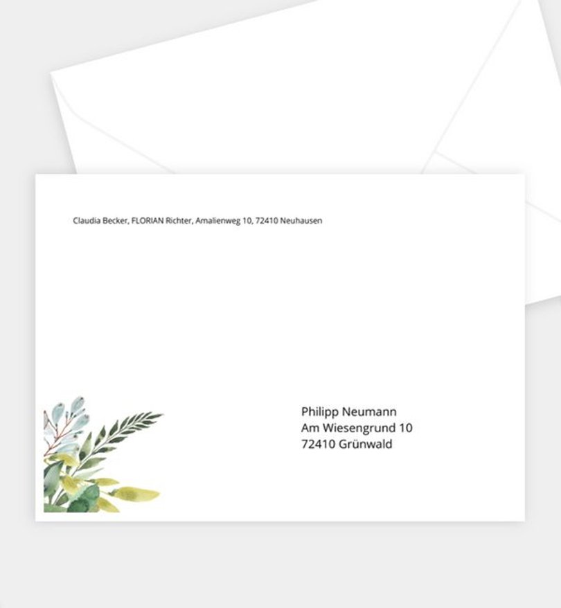 Briefumschlag Hochzeit Wooden Love